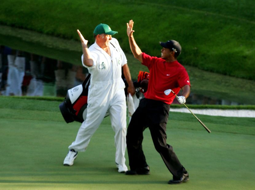 Woods's chip-in on the 16th hole  in 2005 has gone down in history as one of the greatest shots ever seen at the Masters.  