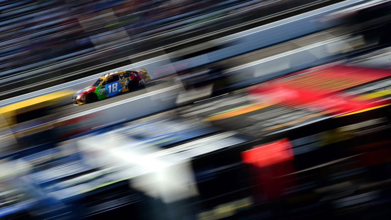 NASCAR driver Kyle Busch races during the Cup Series race in Martinsville, Virginia, on Sunday, April 2.