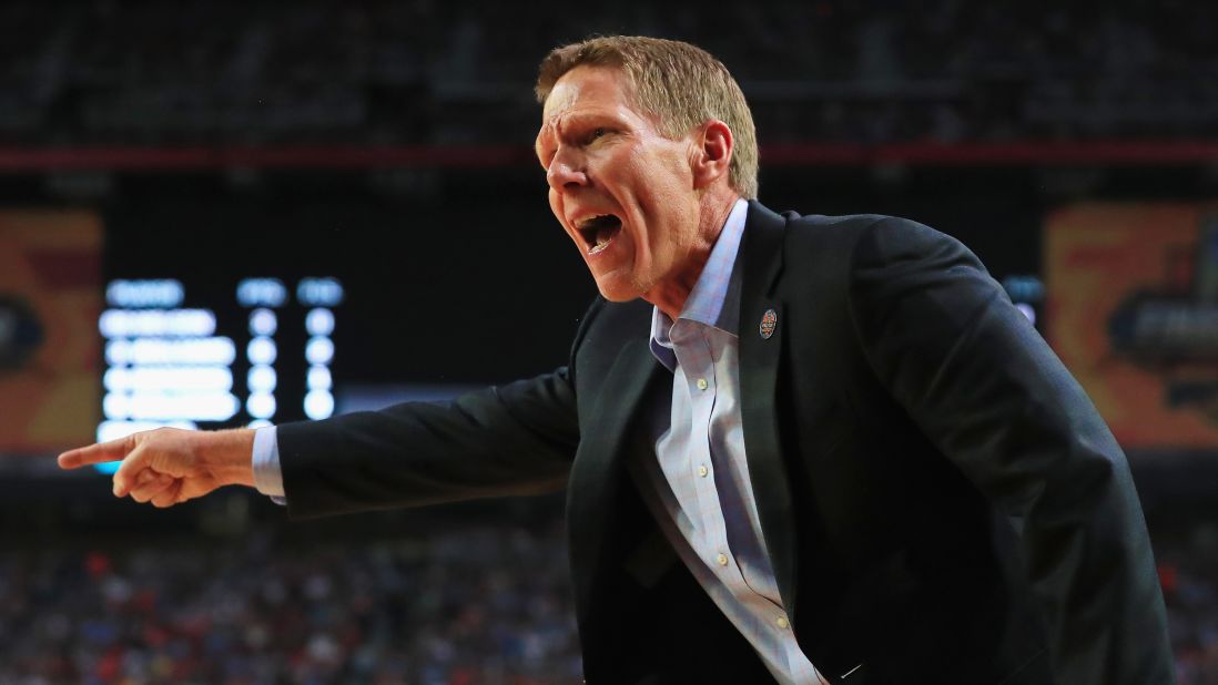 Gonzaga head coach Mark Few is seen on the sideline during the first half.