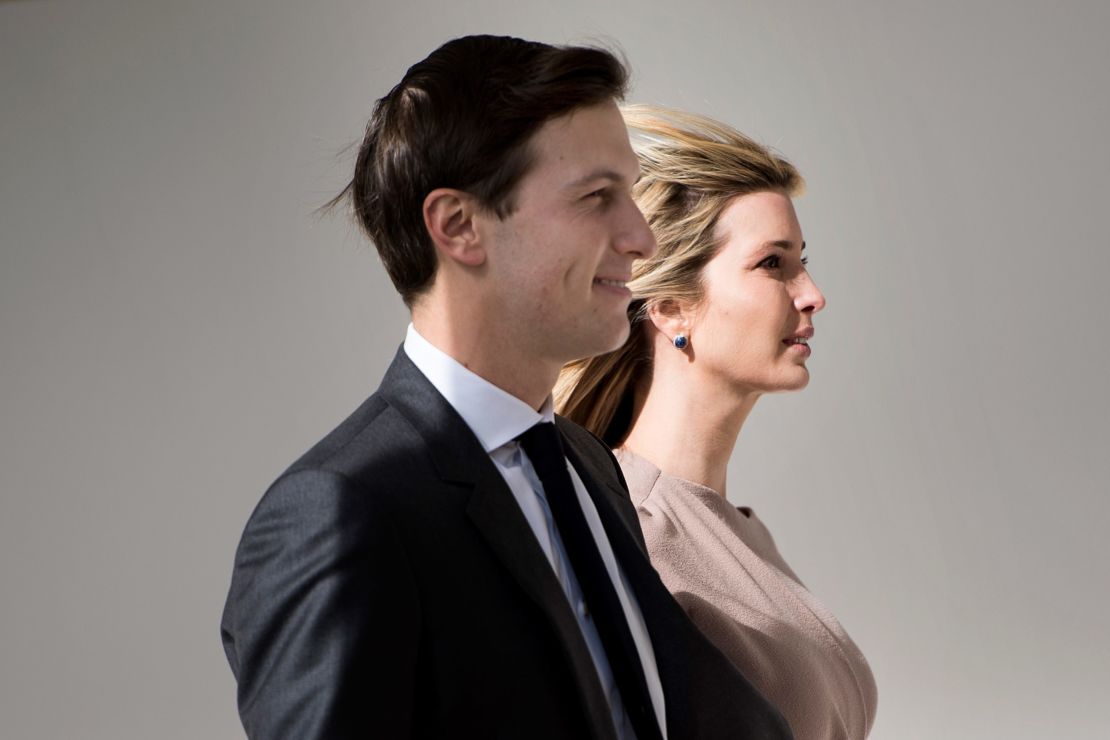 Ivanka Trump and her husband White House senior advisor Jared Kushner at the White House in February.