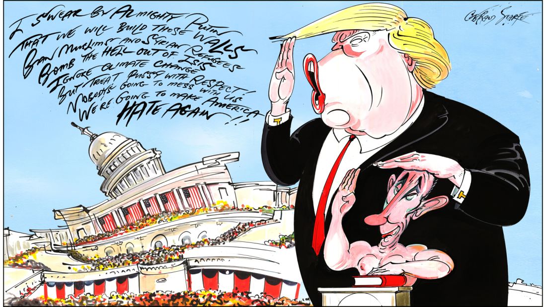 British artist Gerald Scarfe is one of the world's best-known political cartoonists. 