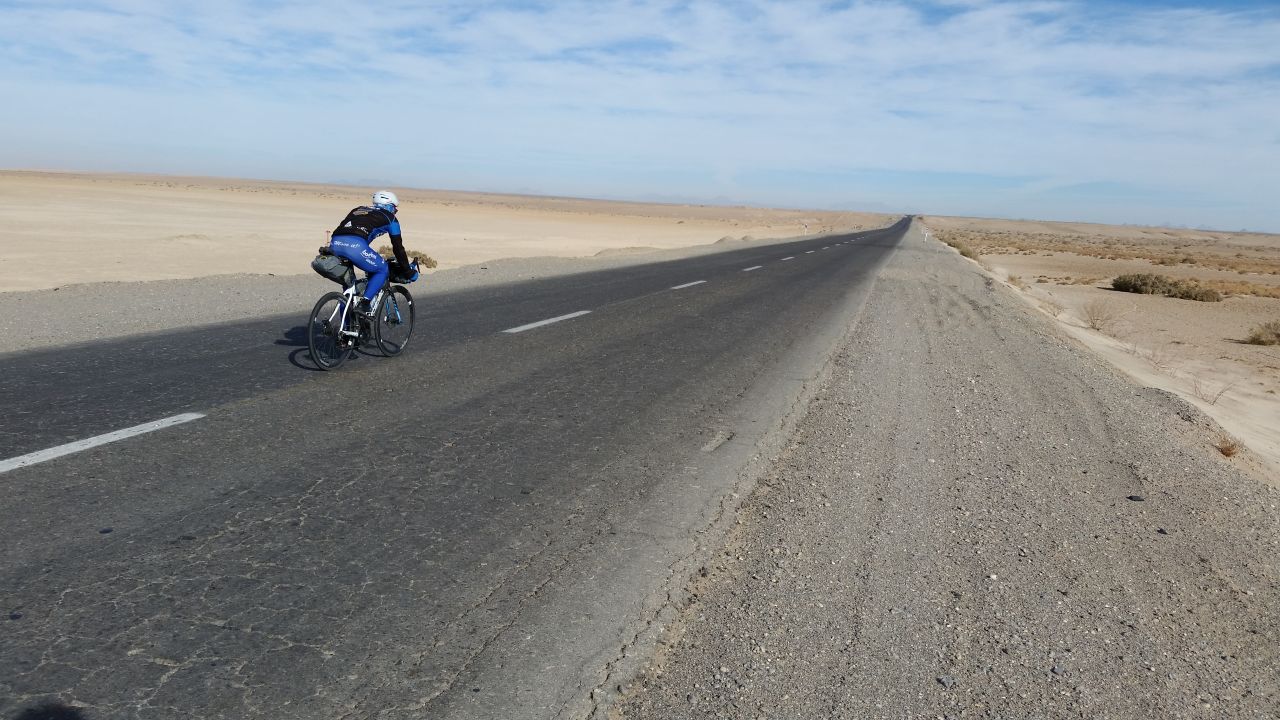 Zurl cycled in Iran in December as part of his training for his Cuba challenge