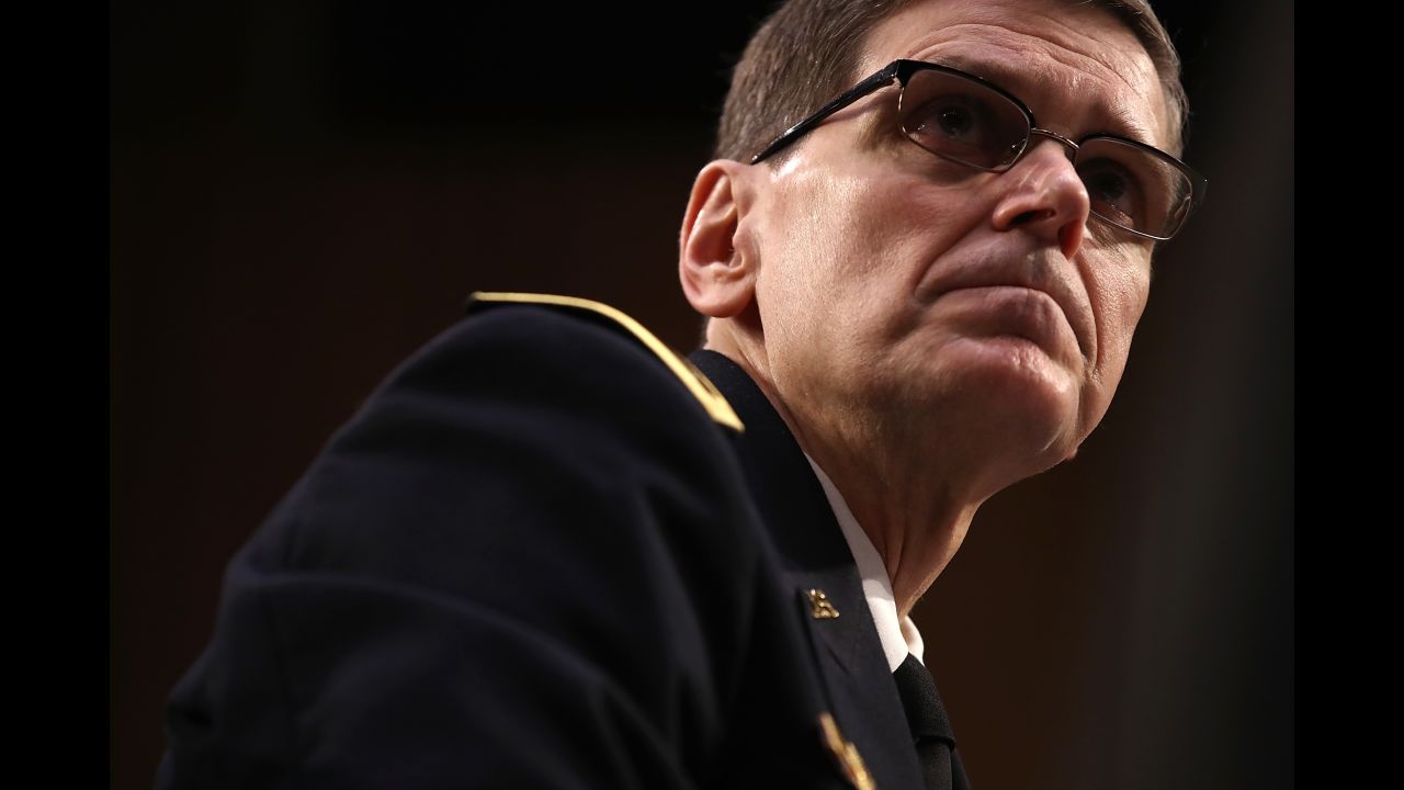 Army Gen. Joseph Votel, commander of US Central Command, testifies before the Senate Armed Services Committee on Thursday, March 9. Votel was updating the committee on operations in Afghanistan and Syria. He also <a href="http://www.cnn.com/2017/03/09/politics/general-votel-seal-raid-yemen-hearing/" target="_blank">accepted full responsibility</a> for a controversial January raid that resulted in the death of a Navy SEAL and several civilians in Yemen.