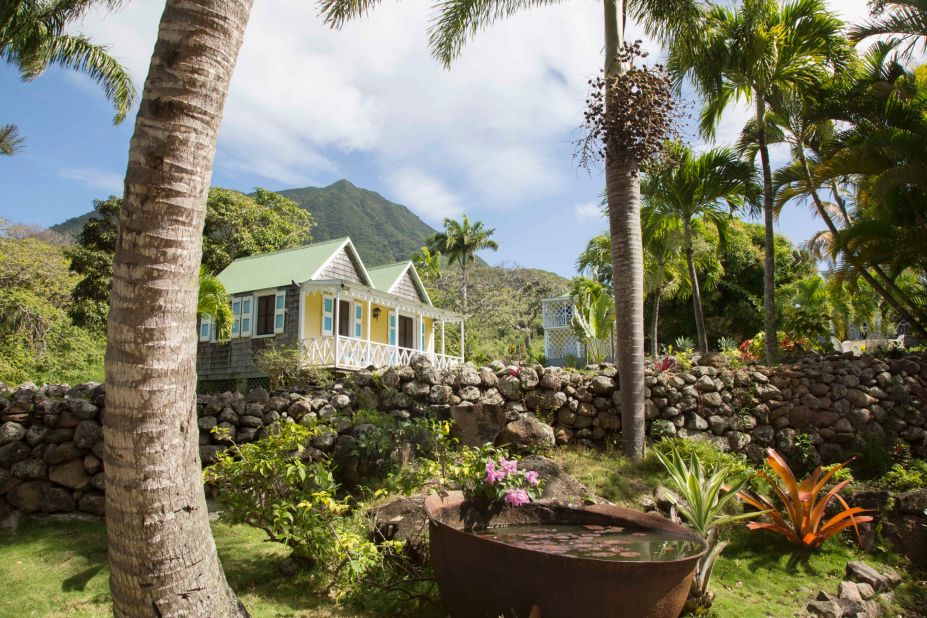 <strong>The Hermitage</strong> -- Views of Nevis Peak are ubiquitous on the island. 