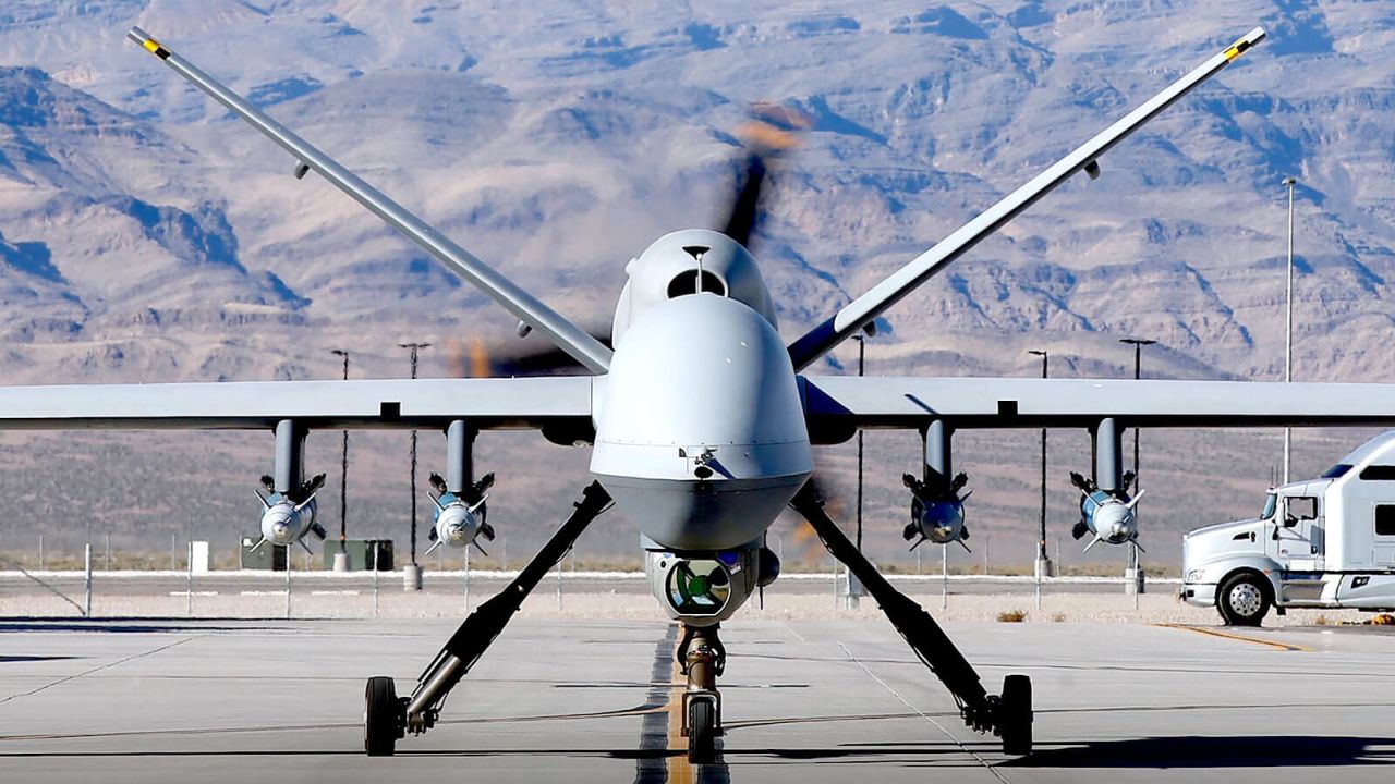 A MQ-9 Reaper military drone.