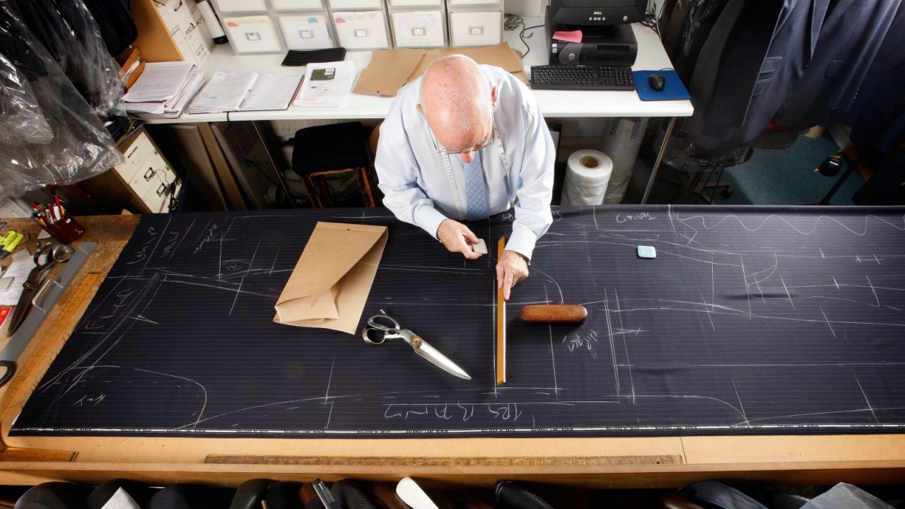 "Each tailor has his own way of making and cutting," says veteran tailor Richard Anderson.