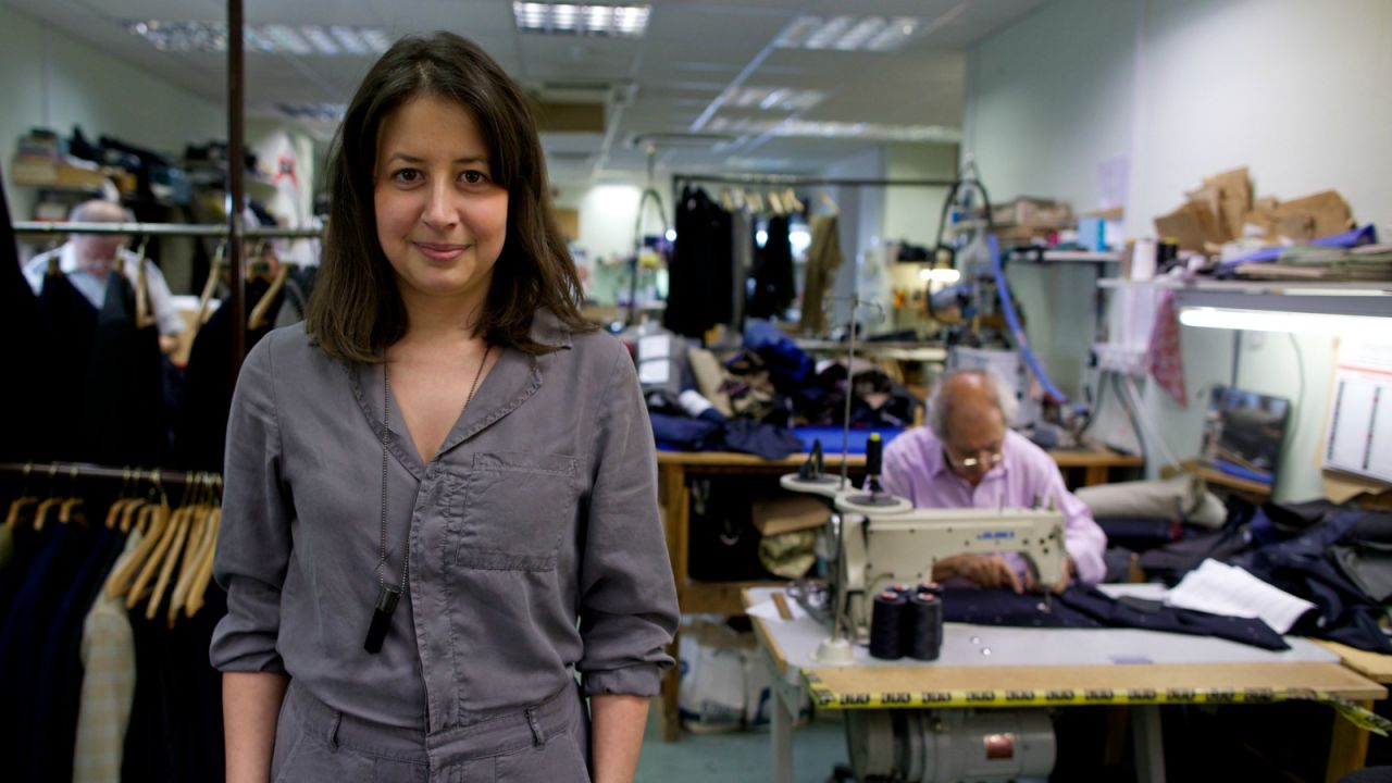 It's not just the customers that are women. Emily Squires is one of Poole's tailors.