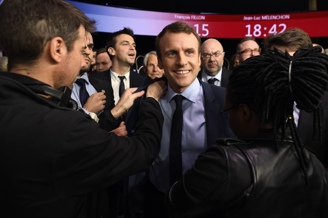 Emmanuel Macron appears set to make it through to the second round of voting on May 7.