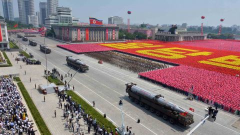 At a parade in Pyongyang in July 2013, North Korea shows off the KN-08, which it claims are road-mobile intercontinental ballistic missiles. 