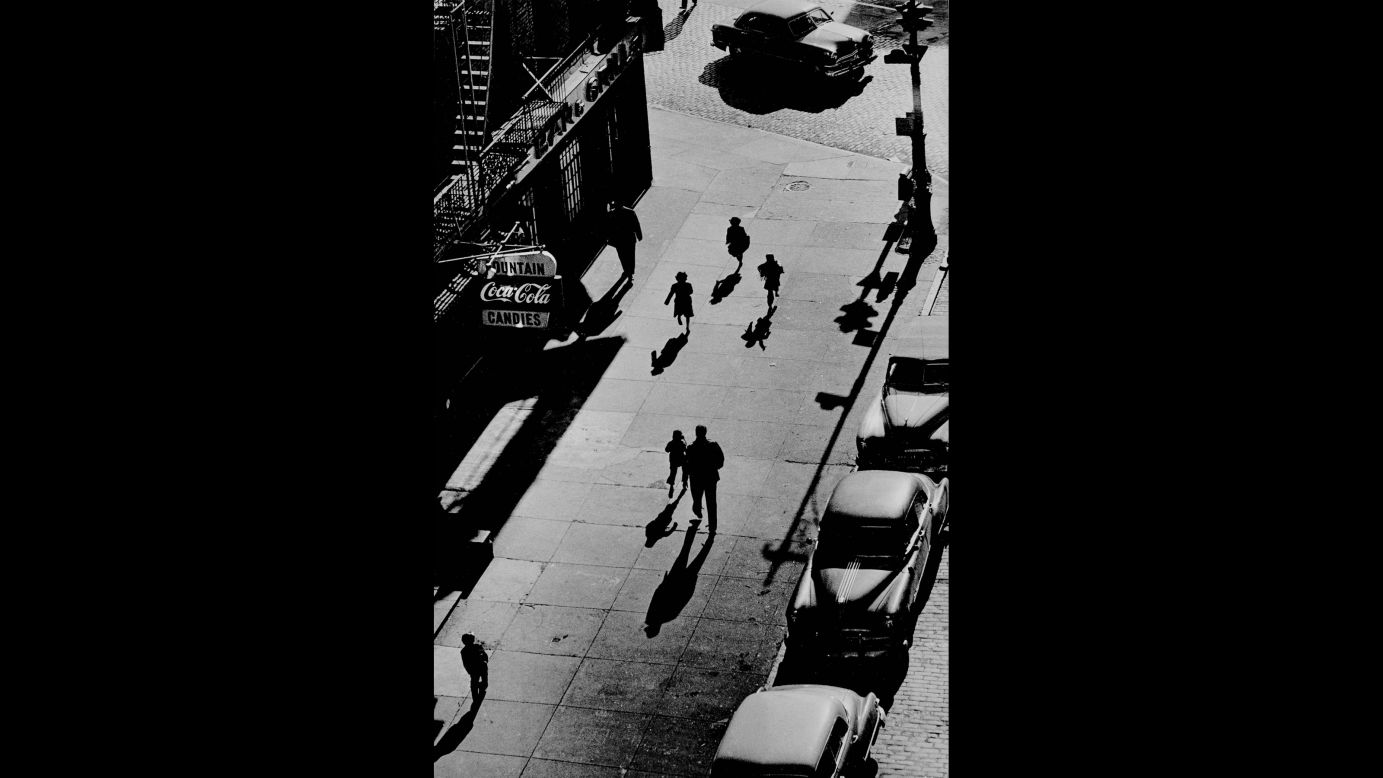 People are seen from an elevated train platform in New York in 1950. Bigaignon met Feinstein a few years ago. When he started his own gallery, he worked with Feinstein's widow, Judith, to get an exhibition started. "Every photograph I had in my hand was like a masterpiece to me," he said.