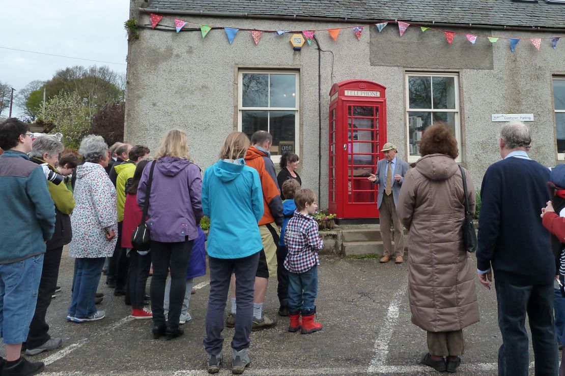 Scotland's smallest internet cafe is situated in this Aberdeenshire phone box.
