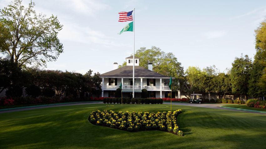 AUGUSTA, GA - APRIL 09:  A general view of the club house prior to the start of the 2014 Masters Tournament at Augusta National Golf Club on April 9, 2014 in Augusta, Georgia.  (Photo by Ezra Shaw/Getty Images for Golfweek)