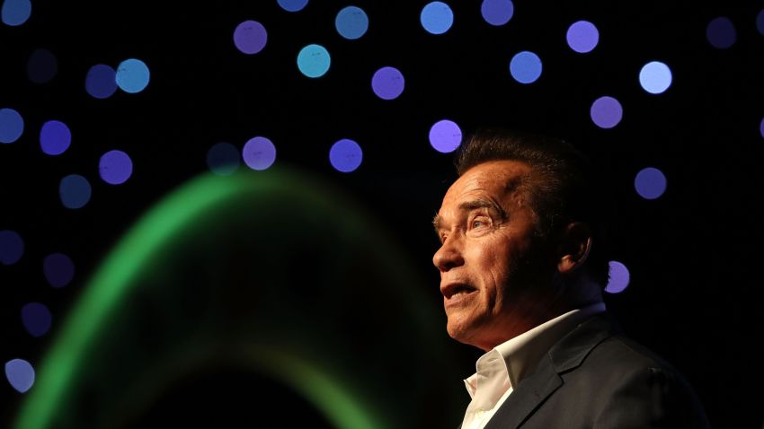 Arnold Schwarzenegger speaks at The Melbourne Convention and Exhibition Centre on March 17, 2017, in Melbourne, Australia.