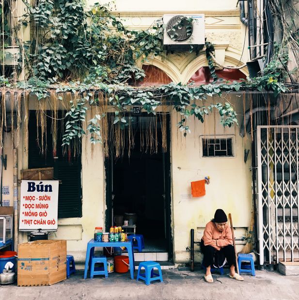 Tran says every corner of Hanoi is inspiring -- from coffee shops to trees, people and architecture. 