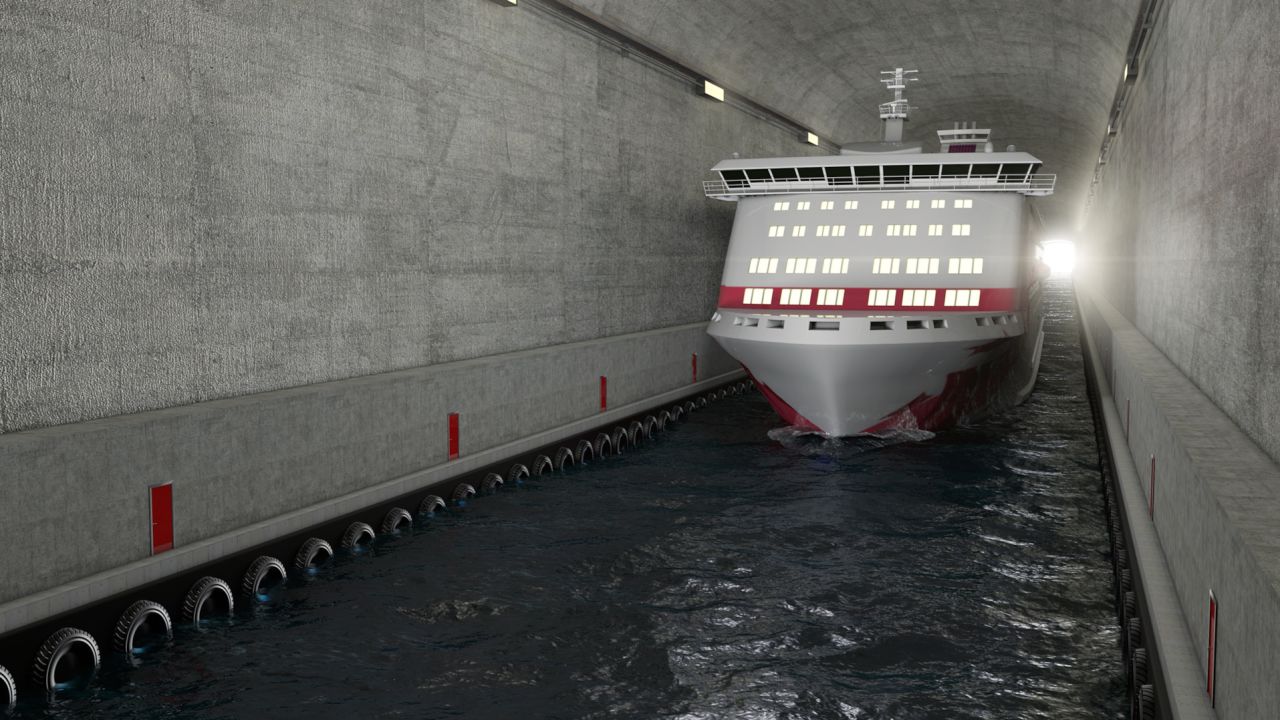 Artists impression of the finished tunnel in Norway. 