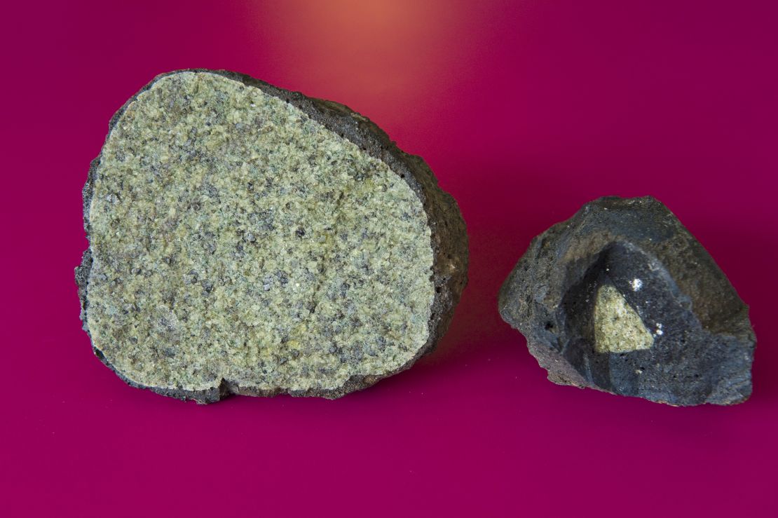 Peridotite is a rock that's believed to make up the Earth's mantle.