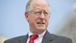 Rep. Mike Conaway, R-Texas, conducts a news conference at the House triangle to push for repeal of the country-of-origin labeling (COOL) requirements for meat products, May 19, 2015.