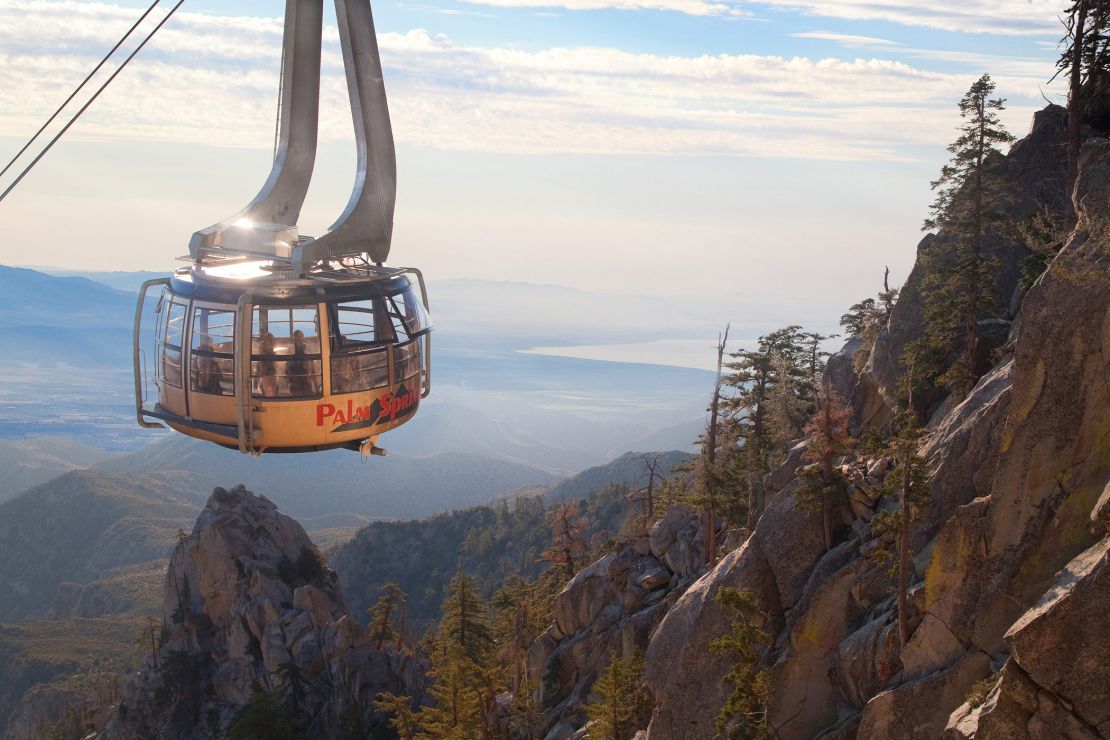 Go from sun to snow in less than an hour courtesy the Palm Springs Aerial Tramway.