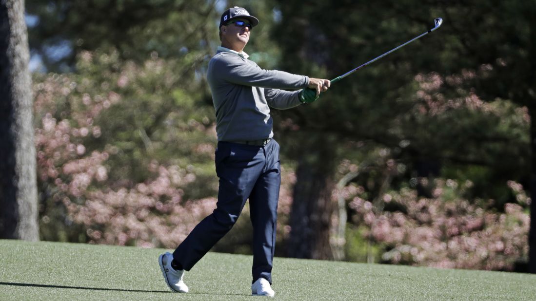 Charley Hoffman hits a shot on Friday. He led by four shots when the second round started, but he came back to the field with a 3-over 75.