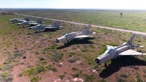 Syrian jets at the airbase.