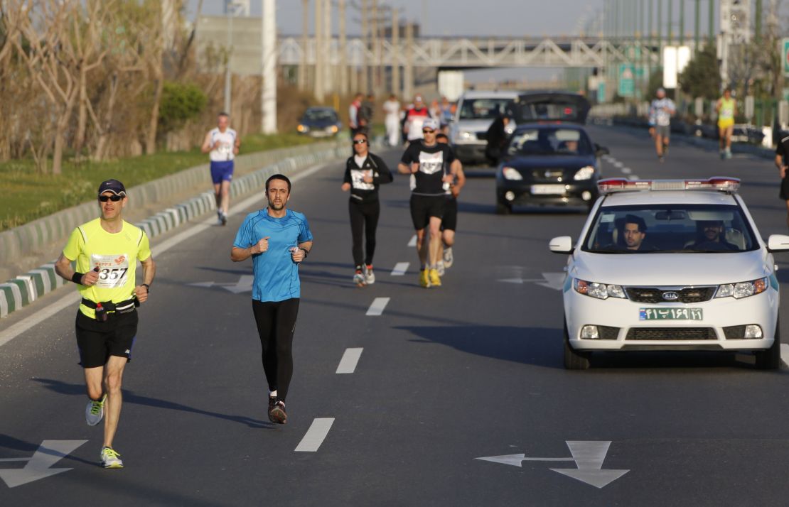 More than 40 countries registered to run in the Iranian capital's first marathon, billed as an opportunity for the Middle Eastern nation to "build bridges."