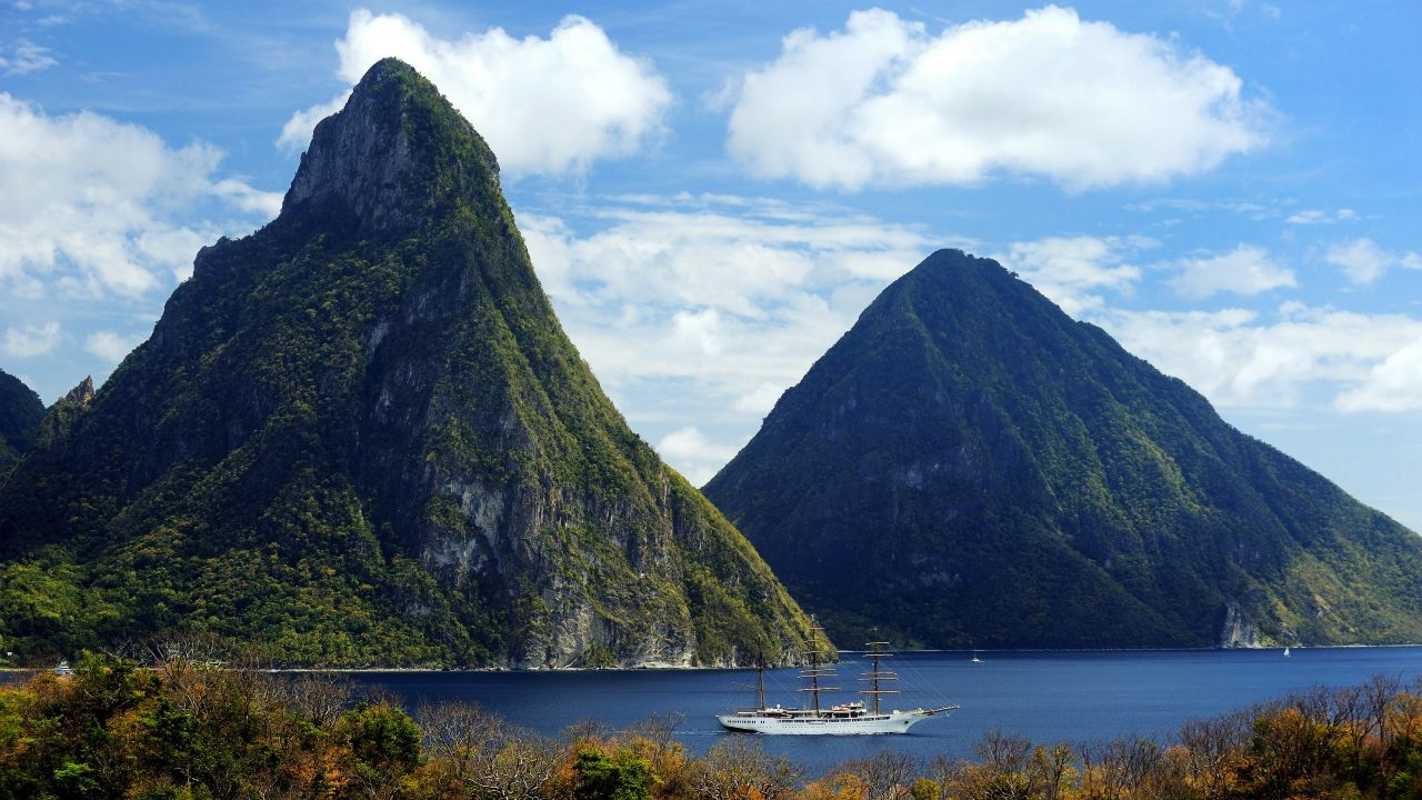 The Pitons, Saint Lucia's defining pair of volcanic spires, put the Caribbean on the map for iconic mountains.