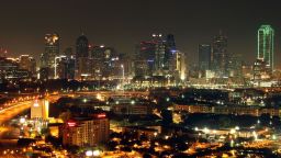DALLAS, TX - JUNE 06:  A general view of the skyline of downtown Dallas, Texas as the American Airlines Center can be seen the night before Game Four of the 2011 NBA Finals on June 6, 2011 in Dallas, Texas. NOTE TO USER: User expressly acknowledges and agrees that, by downloading and/or using this Photograph, user is consenting to the terms and conditions of the Getty Images License Agreement  (Photo by Mike Ehrmann/Getty Images)