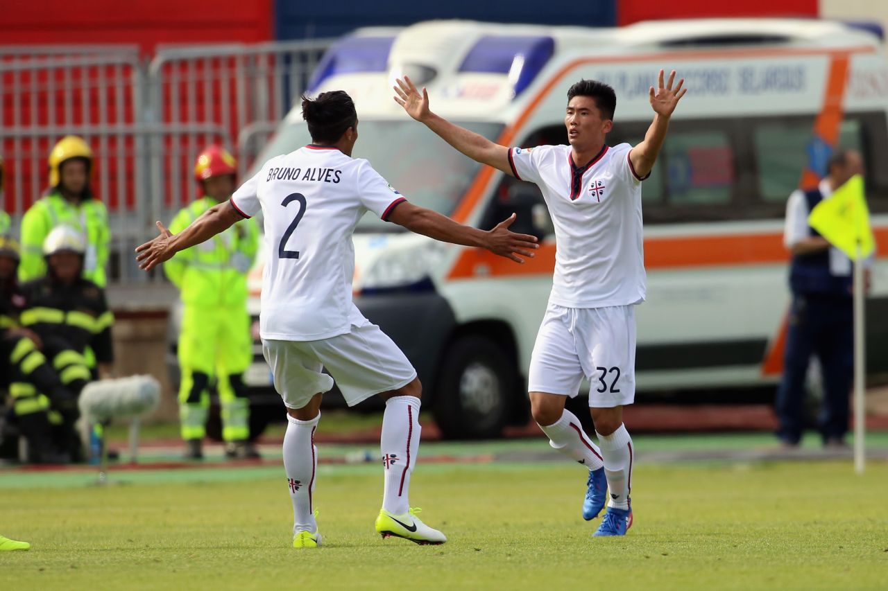 The goal might only have been a consolation in Cagliari's 3-2 defeat by Torino, but that didn't bother the teenager from Pyongyang.