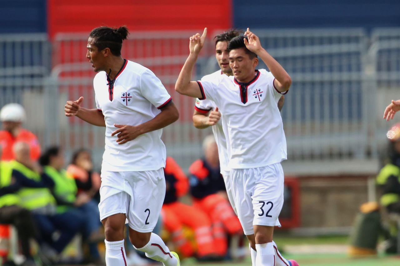 Han Kwang-Song of Cagliari is the first North Korean goalscorer in Serie A history.
