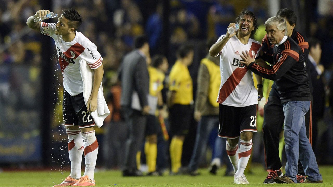River Plate players were pepper-sprayed by Boca Junior supporters in a game in 2015.