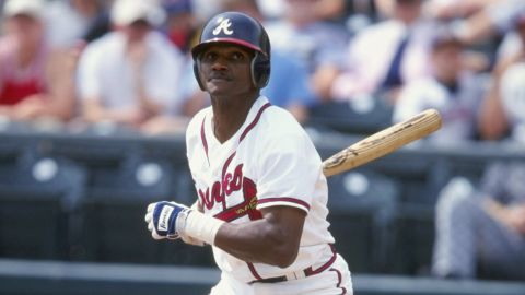 Outfielder Otis Nixon of the Atlanta Braves in 1999.