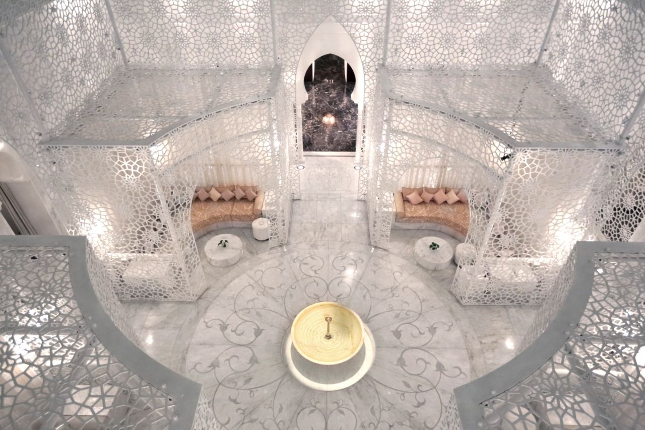 The elegant Royal Mansour is layered with intricate patterns.