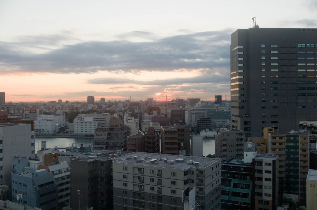 The stunning sunrise from Royal Park Tokyo.