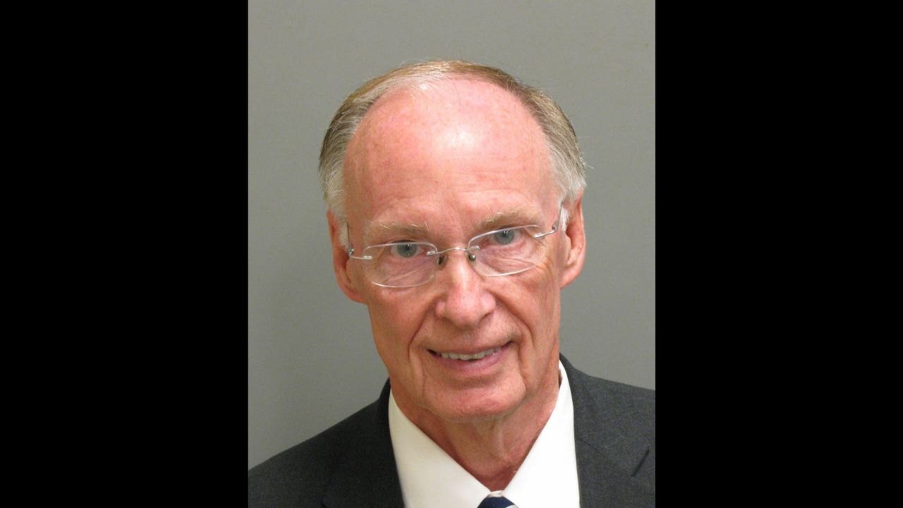Robert Bentley was booked in to Montgomery County Jail on Monday.