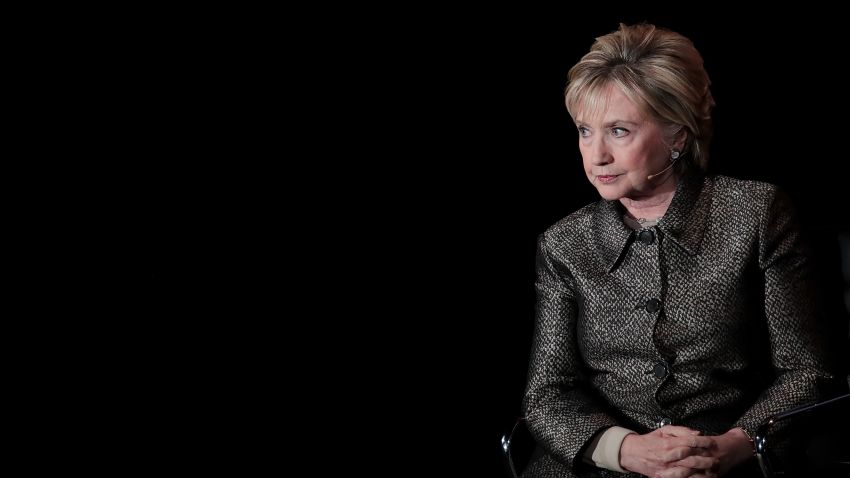 NEW YORK, NY - APRIL 6: Former U.S. Secretary of State Hillary Clinton looks on during an interview with Nicholas Kristof during the Women in the World Summit at Lincoln Center, April 6, 2017 in New York City. Clinton discussed a range of issues, including the crisis in Syria. (Photo by Drew Angerer/Getty Images)