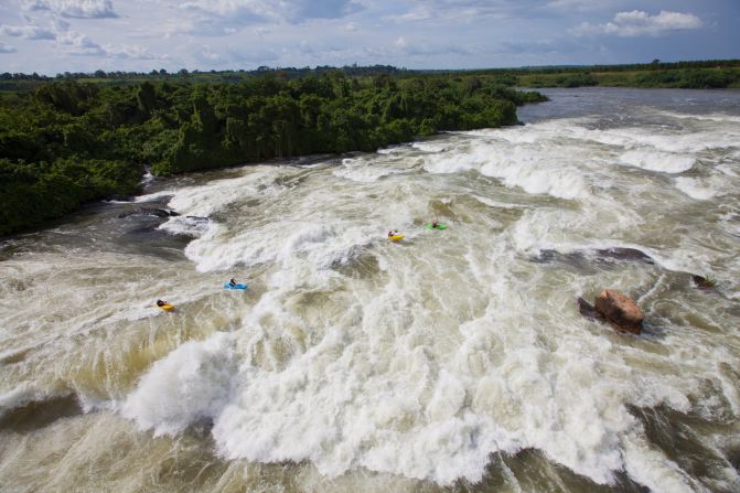 <strong>The Inga rapids on the Congo River (Democratic Republic of Congo): </strong>A white-water kayaking team led by Steve Fisher attempted to brave the rapids -- on an expedition called <a href="index.php?page=&url=http%3A%2F%2Fingaproject.com%2F" target="_blank" target="_blank">the Grand Inga Project </a>-- in 2011. Fisher was named one of National Geographic's Adventurers of the Year for the attempt.