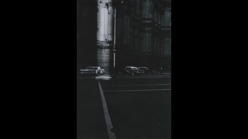 It appears as though a spotlight is shining on this woman in 1962 Philadelphia.
