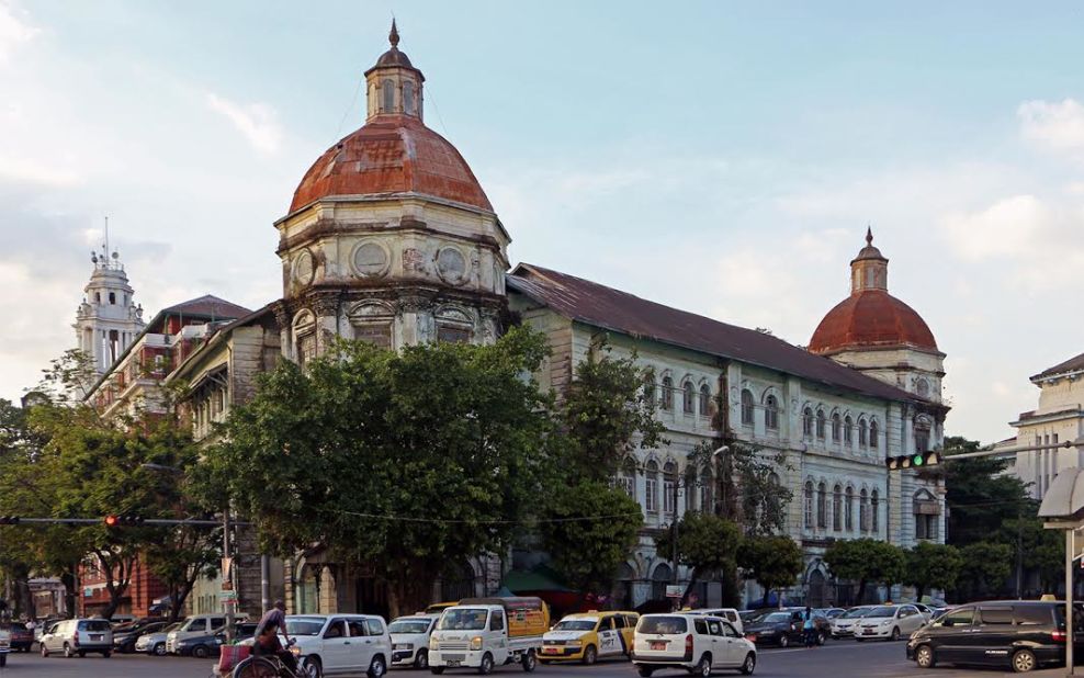 Damaged during World War II, the Yangon Division Court -- originally the Currency Department -- is one of the city's most photographed heritage buildings. 