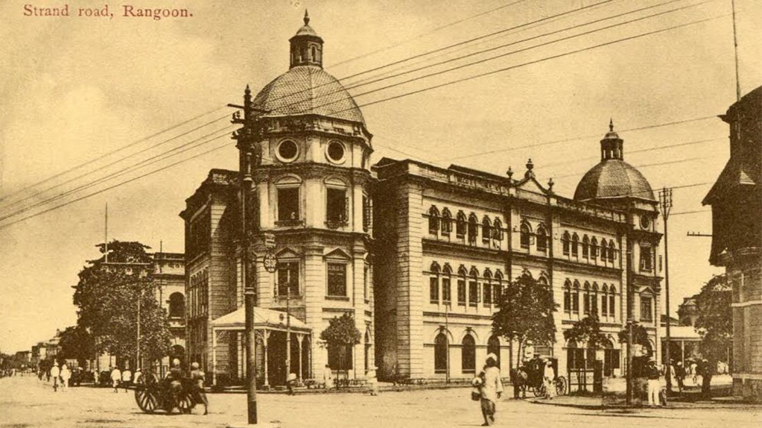 Yangon's former Currency Department, which was  built at the turn of the 20th century, is seen here in its earliest years. 