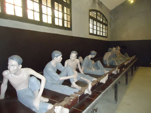 <strong>Hoa Lo Prison:</strong> Displays inside Hanoi's Hoa Lo Prison, where Vietnamese were once held by the French, show the brutal conditions endured by prisoners. "We were dominated by the Chinese for 1,000 years, then the French and then the Americans," says Hanoi eBuddies guide Lily Nguyen. "But we are resilient, we resist and we never give in." 