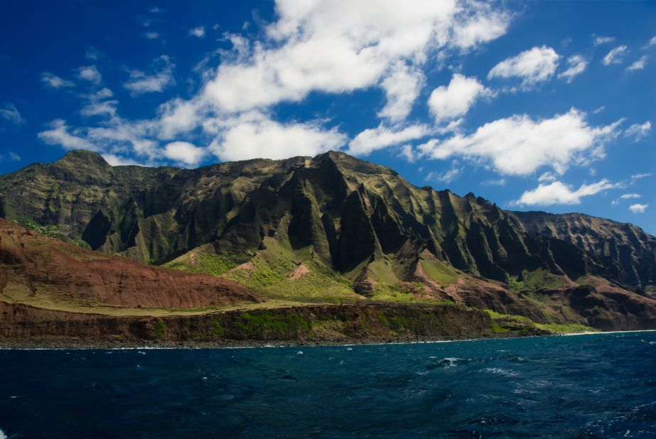 <strong>Na Pali Coast, Kauai, Hawaii: </strong>The drama and scale of the Na Pali coast of Kauai, along the 17-kilometer Kalalau trail, may just top Hawaii's many other breathtaking landscapes.