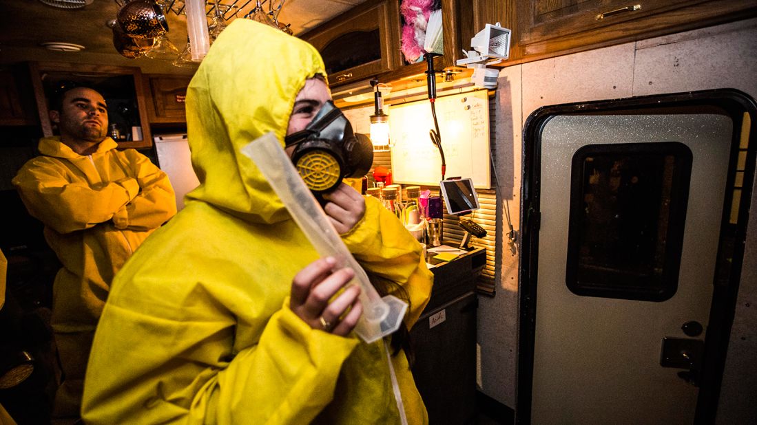 <strong>Molecular mixology -- </strong>At ABQ, guests dress in hazmat suits to mix "molecular" cocktails infused with ingredients such as dry ice.