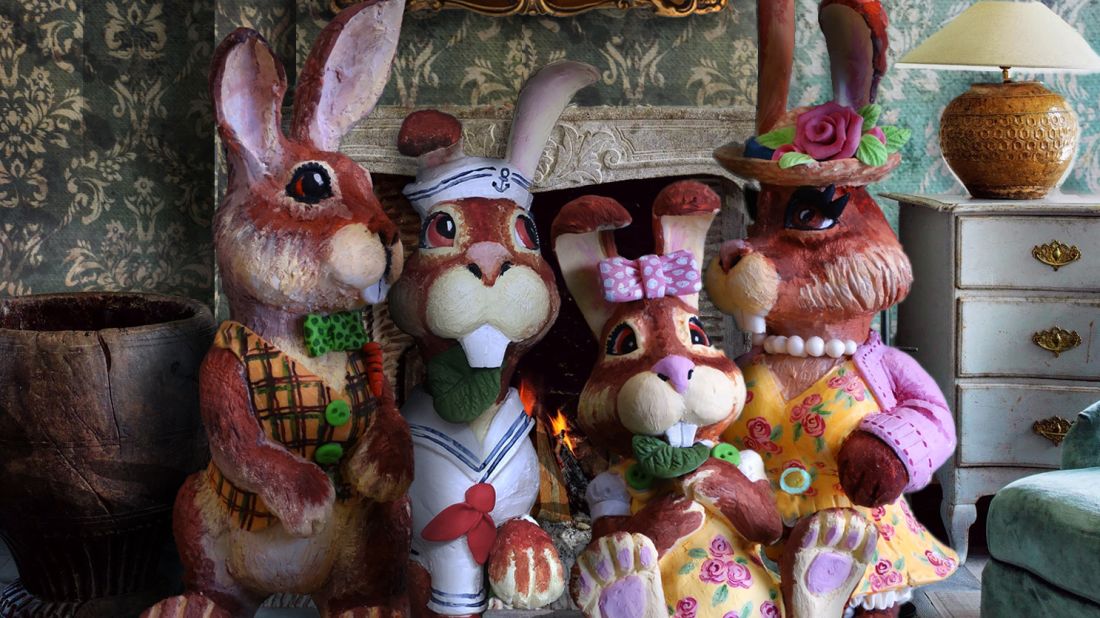 <strong>Hare Family Portrait: </strong>Choccy's London shop, meanwhile, went with a rabbit theme for their Easter creations.