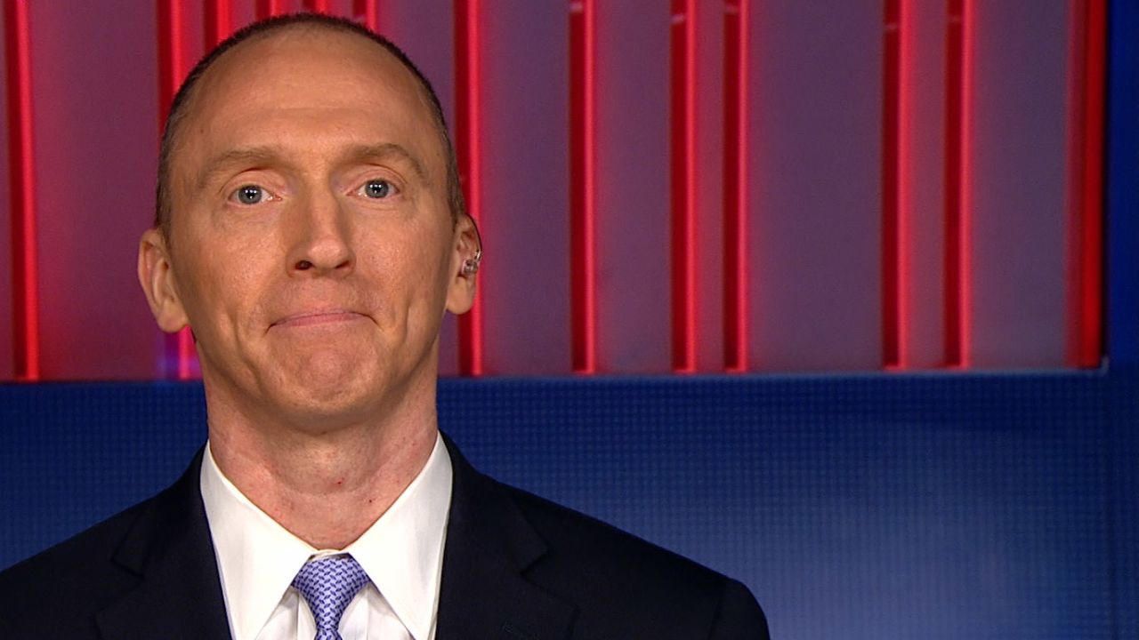 A screen grab of ex-Trump adviser Carter Page on CNN's The Lead. 