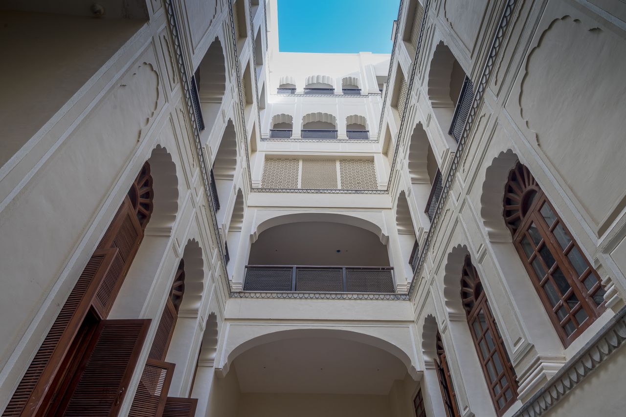 <strong>Careful restoration:</strong> Apart from opening walls to connect rooms and making space for elevator shafts, Jaipur-based firm STHAPATYA Architects kept the entirety of the original structure intact. 