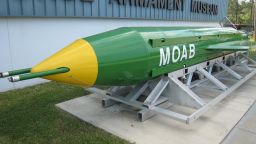 A replica of the US Air Force replica of the GBU-43/B Massive Ordnance Air Blast Bomb, also known as MOAB, taken at the US Air Force Armament Museum at Eglin AFB, Florida, in 2007.