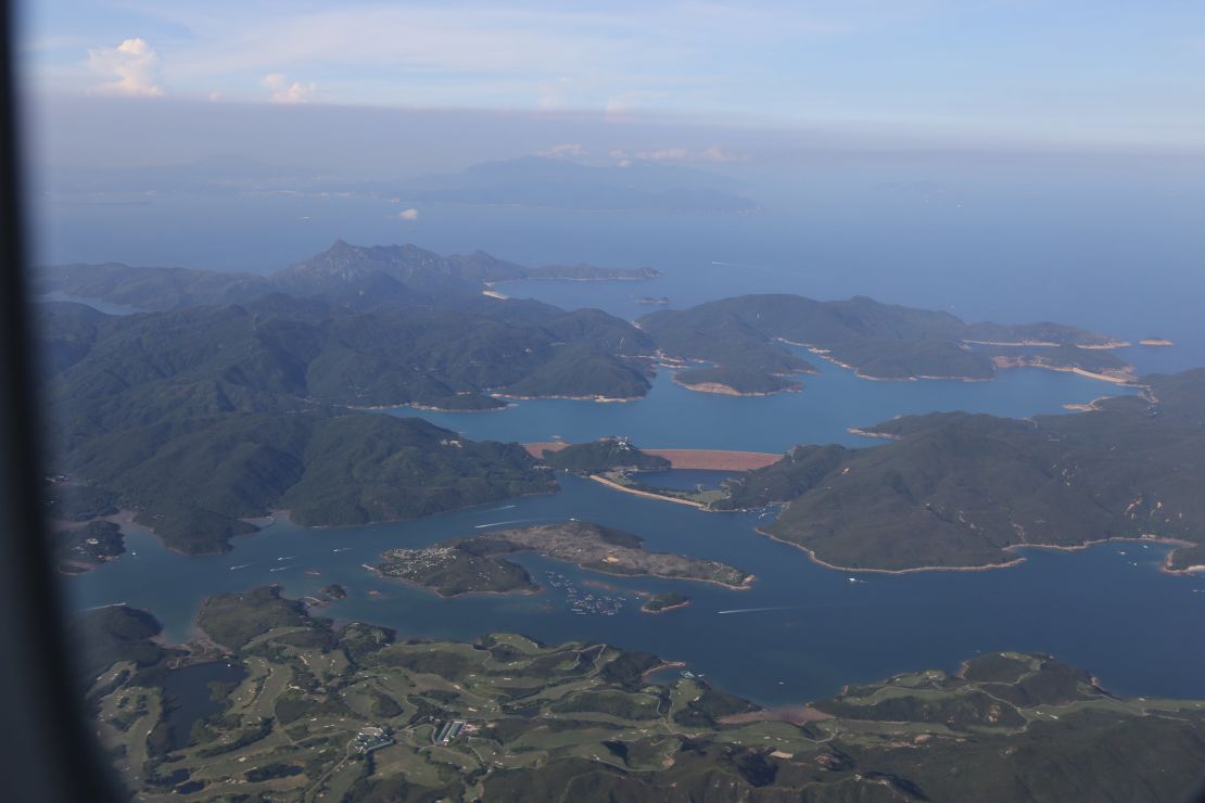An aerial view of Sharp Island, Hong Kong.
