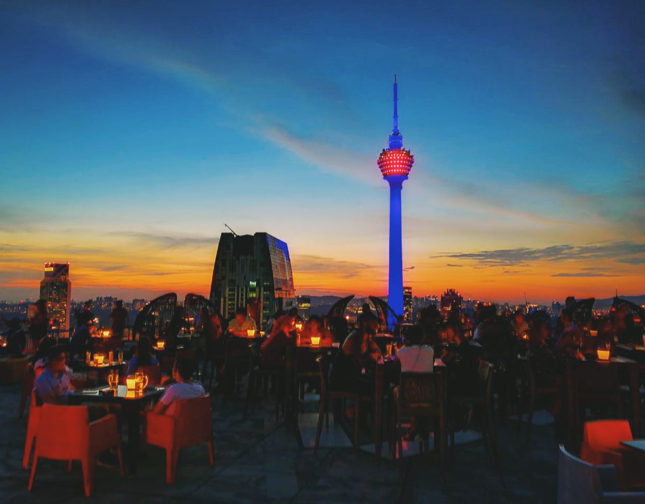 <strong>Heli Lounge Bar: </strong>The working helipad on the rooftop of Menara KH moonlights as Heli Lounge Bar from 6 p.m. every evening -- unless it rains. You can enjoy a 360-degree view of the city as the sun sets, unfettered by even safety barriers.