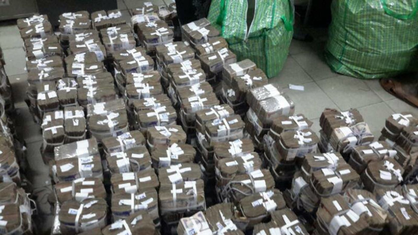 N448 million cash ($1.6 million) was also discovered in a shopping plaza.