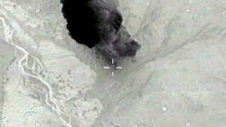 Department of Defense video screen grab of the use of the MOAB bomb in Afghanistan.